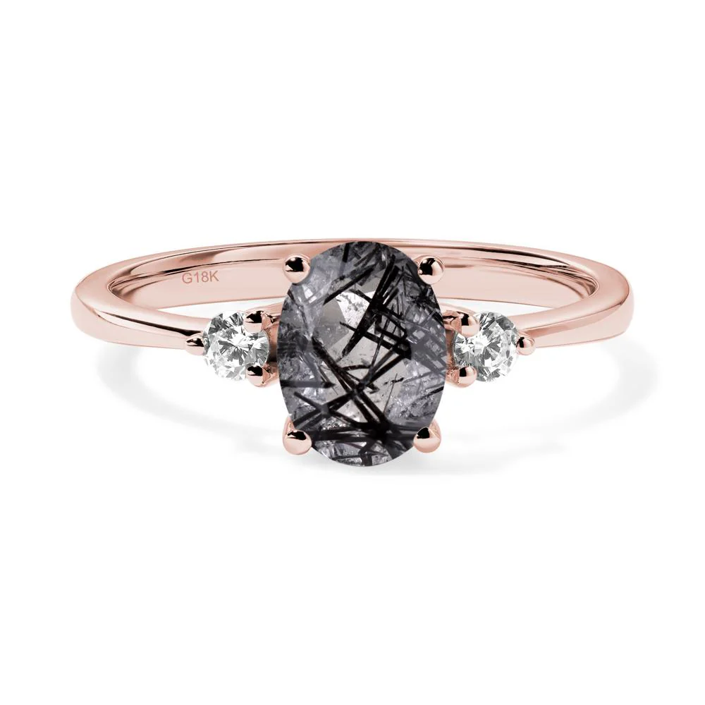 Trilogy Oval Black Rutilated Quartz Ring - Image 8