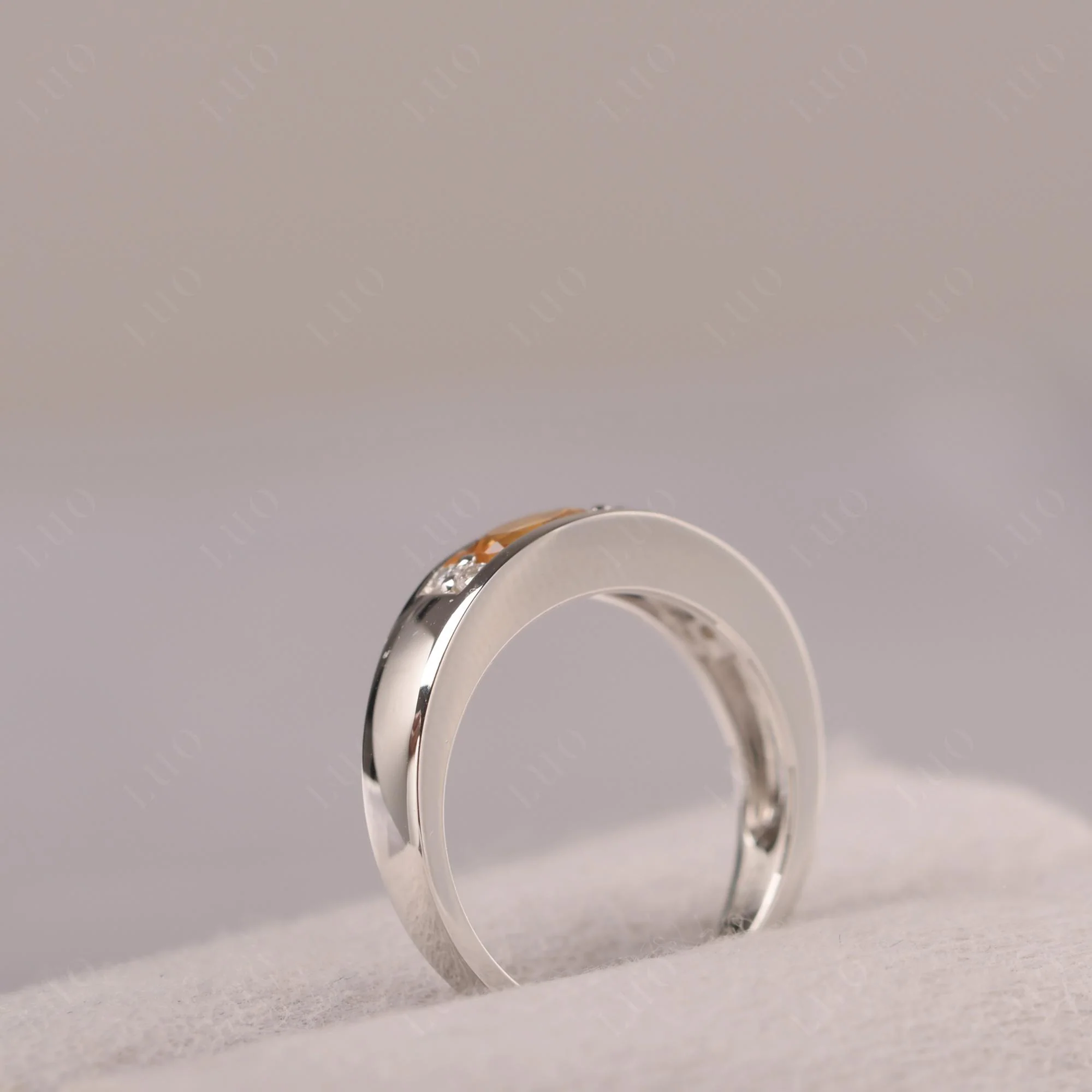 Oval Citrine and Sapphire Ring - Image 13
