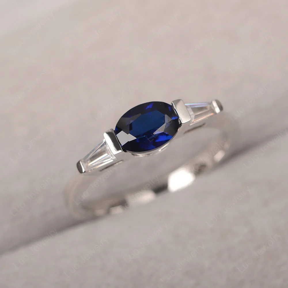 Low Profile Sapphire Ring