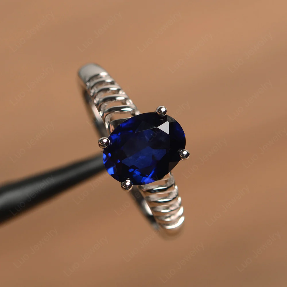 Sapphire Spiral Engagement Ring - Image 2