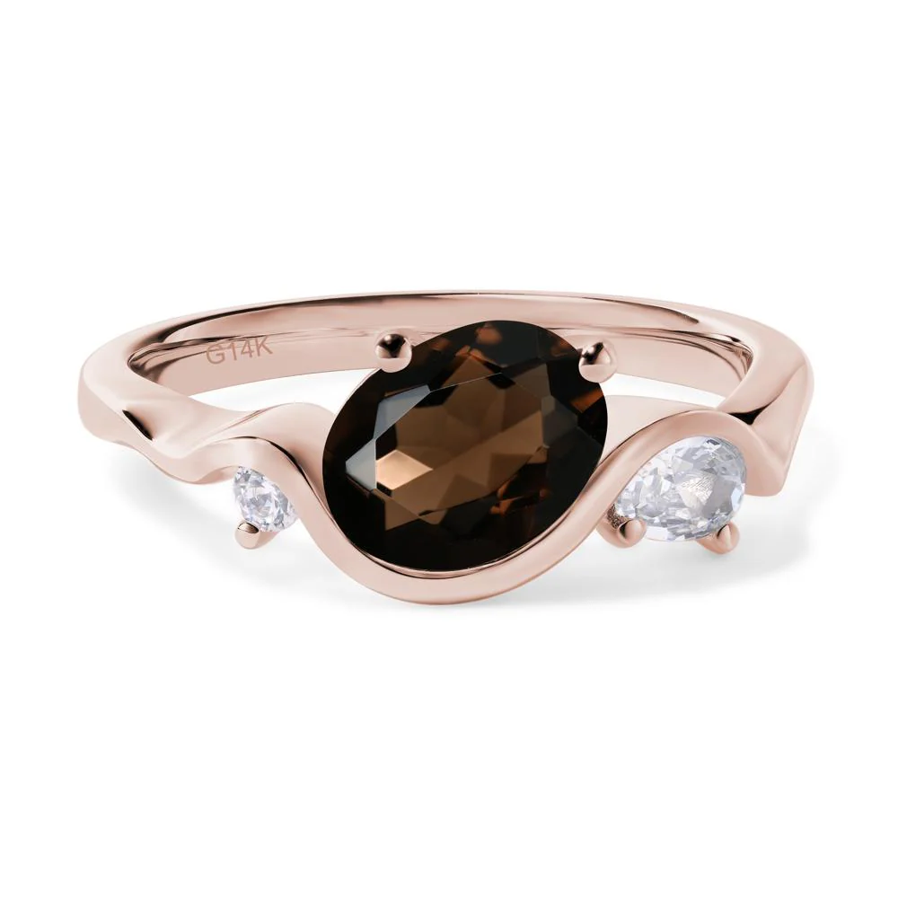 Smoky Quartz Ocean Wave Ring - Image 5