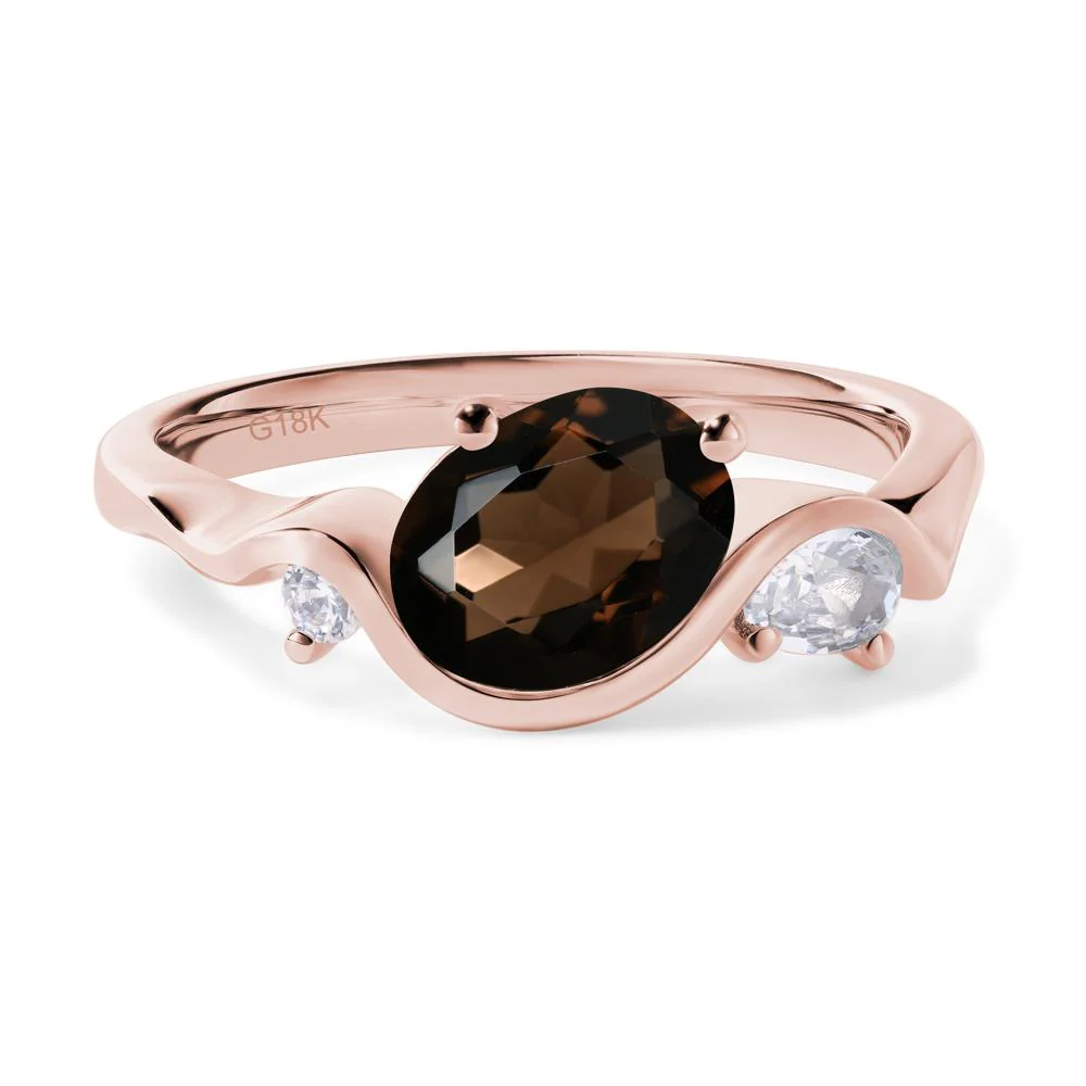 Smoky Quartz Ocean Wave Ring - Image 9