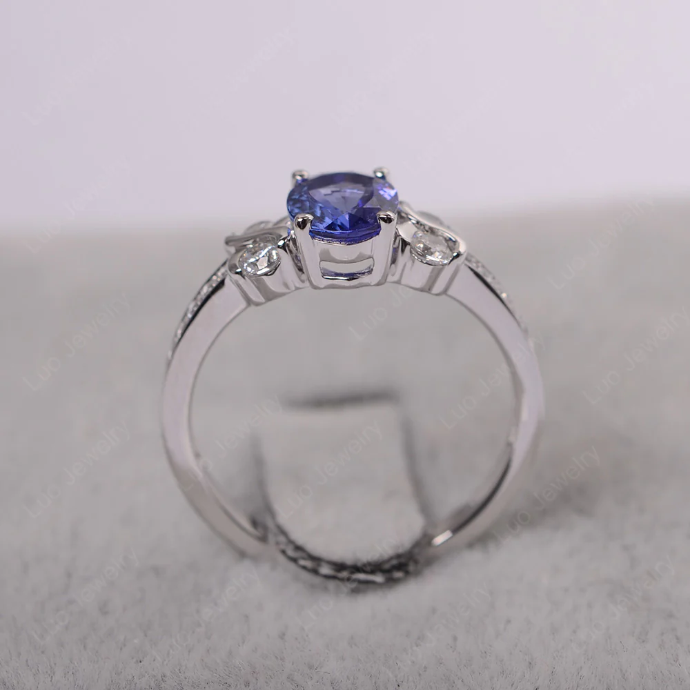 Oval Cut Tanzanite Infinity Stone Ring - Image 3