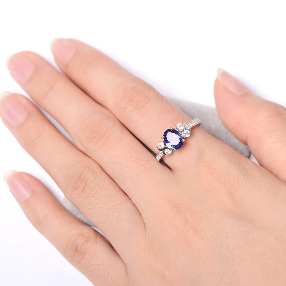 Oval Cut Tanzanite Infinity Stone Ring - Image 4