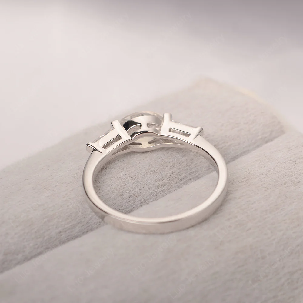 Low Profile White Topaz Ring - Image 3