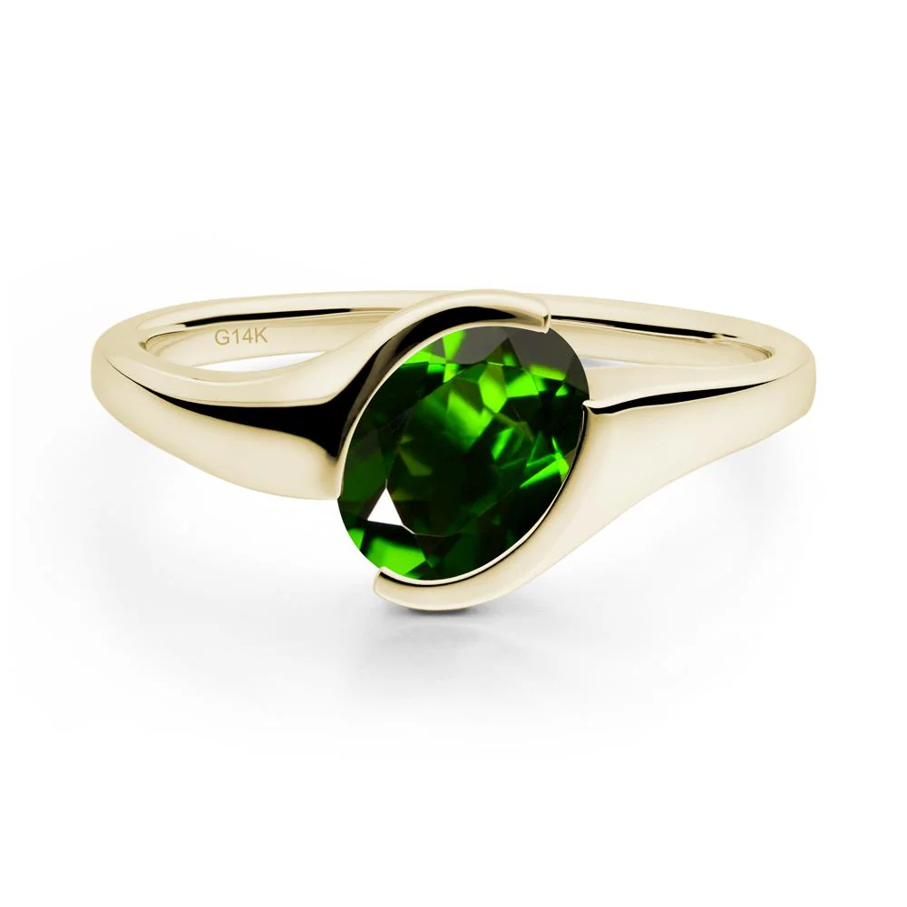 Oval Diopside Tension Ring - Image 2