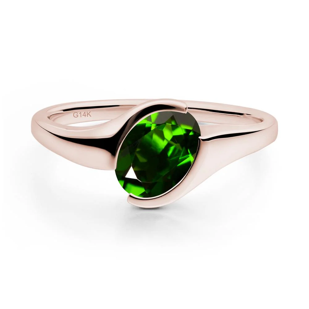 Oval Diopside Tension Ring - Image 7