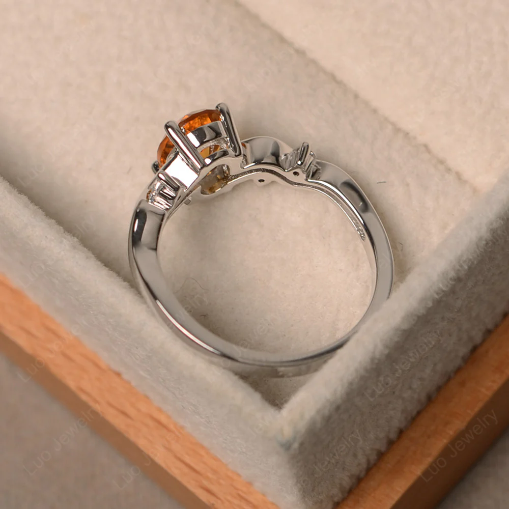 Citrine Twisty Engagement Ring - Image 3