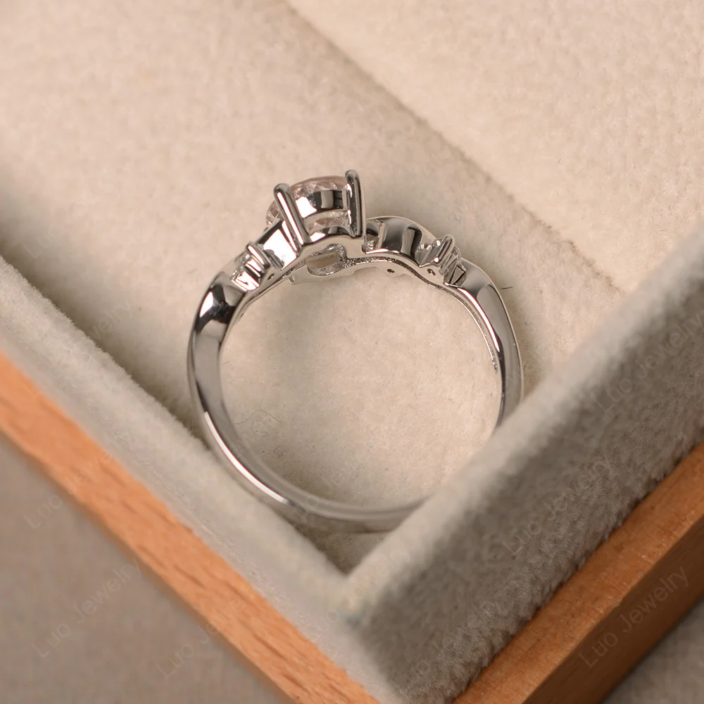 Morganite Twisty Engagement Ring - Image 3