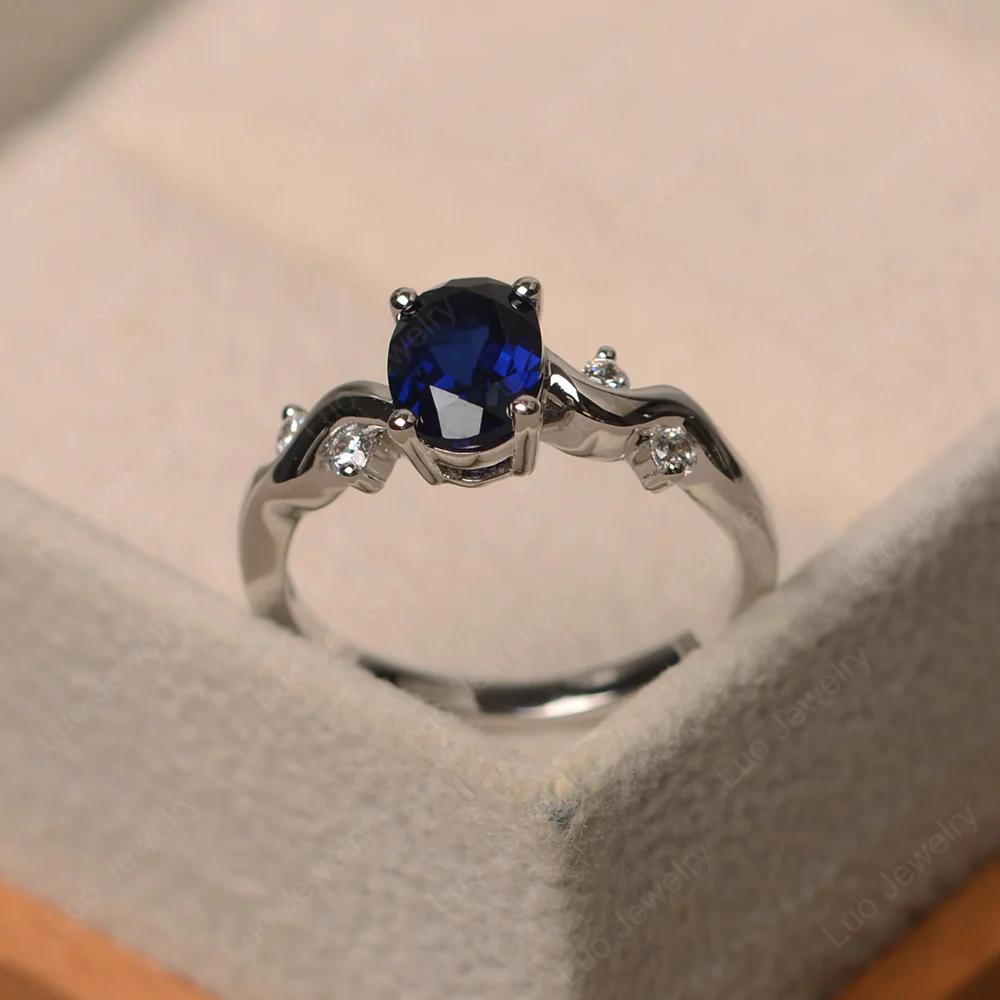 Sapphire Twisty Engagement Ring - Image 2