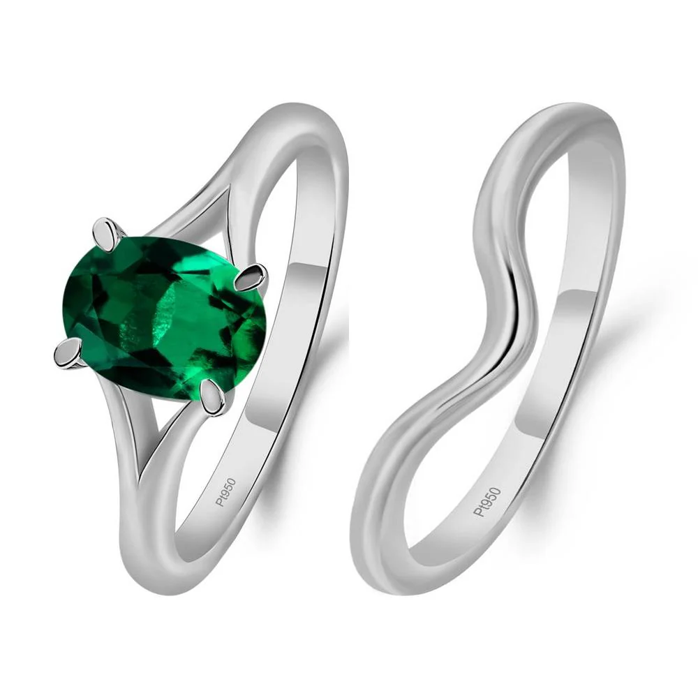 Emerald Split Shank Engagement Ring - Image 25