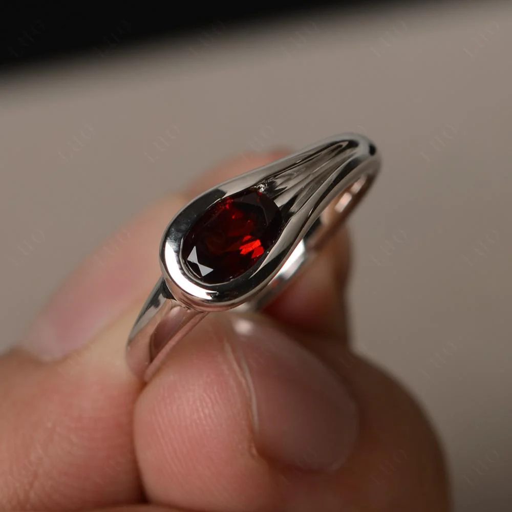 Garnet Streamline Ring - Image 11