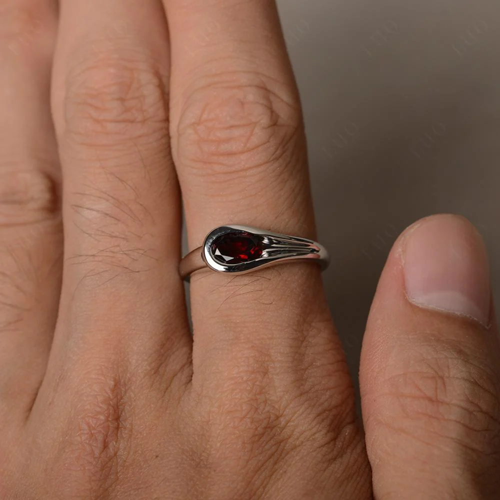 Garnet Streamline Ring - Image 13