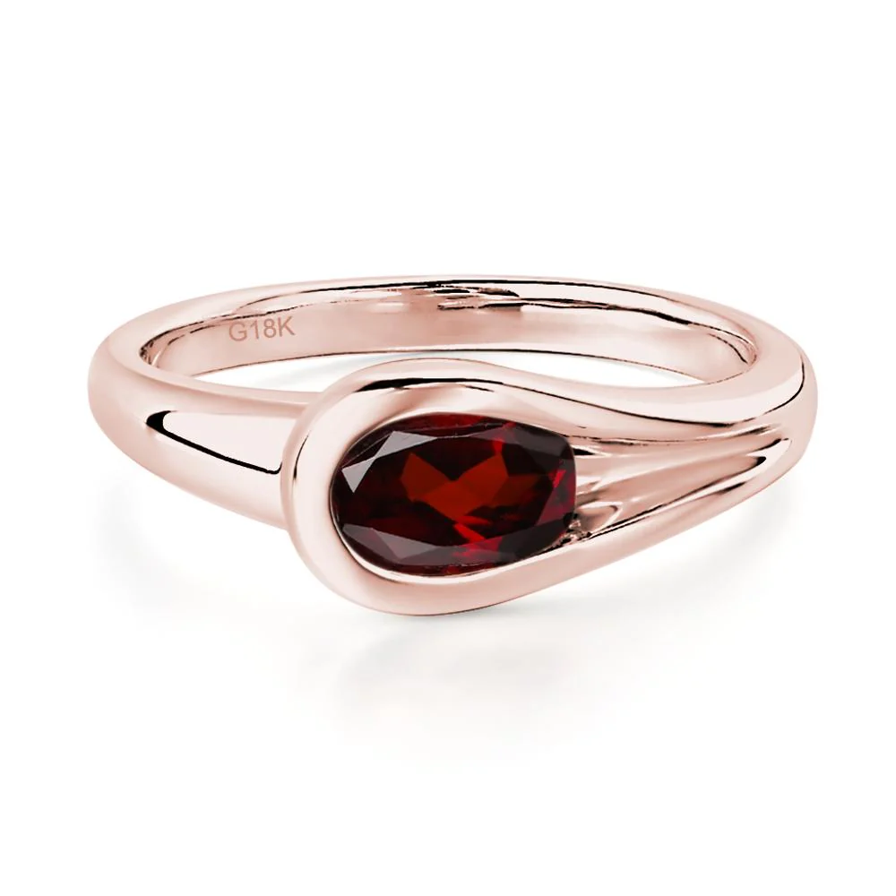 Garnet Streamline Ring - Image 4