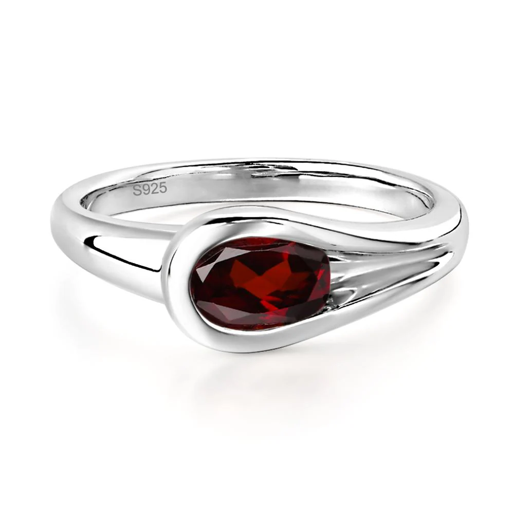 Garnet Streamline Ring - Image 9