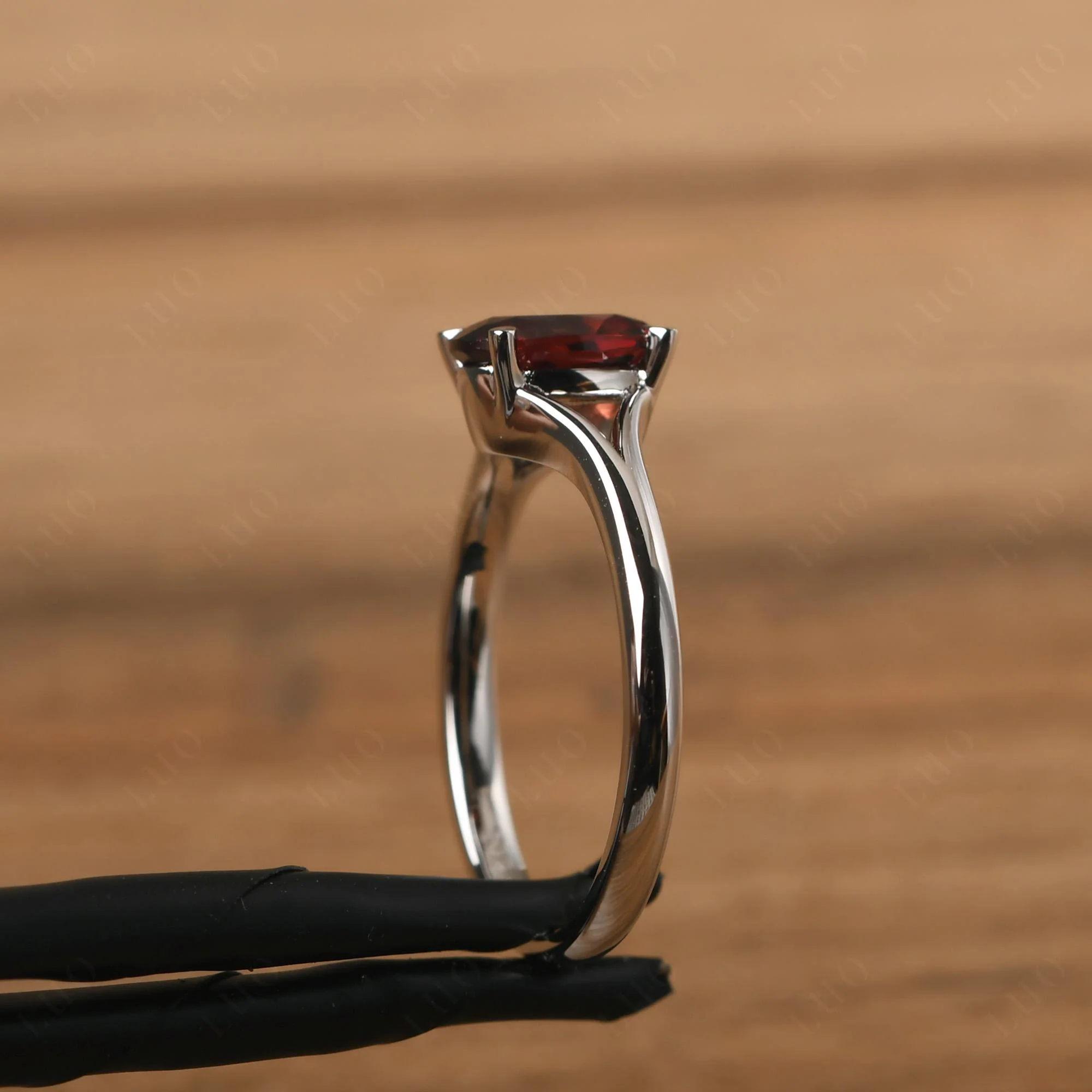 Garnet Split Shank Ring - Image 32