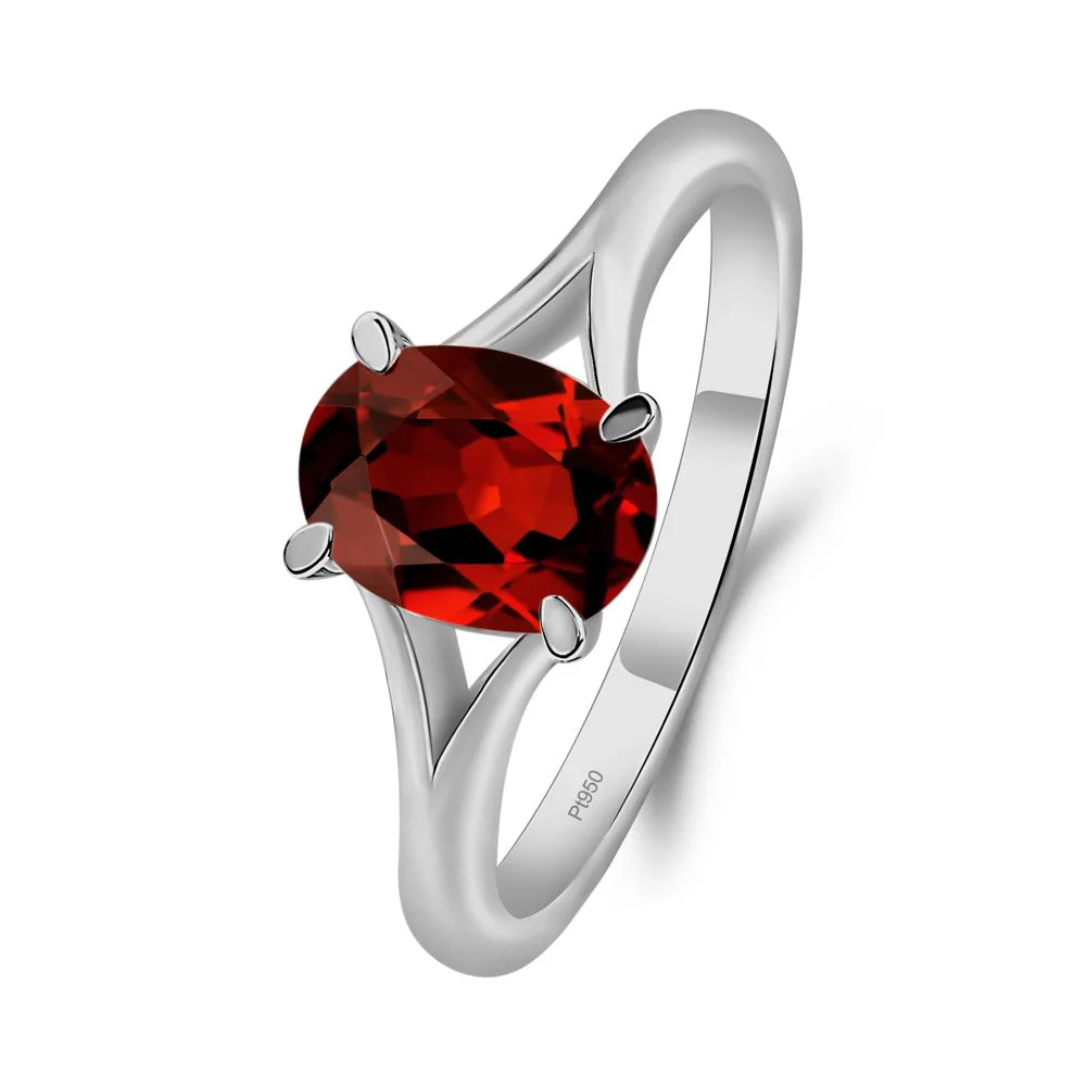 Garnet Split Shank Ring - Image 5