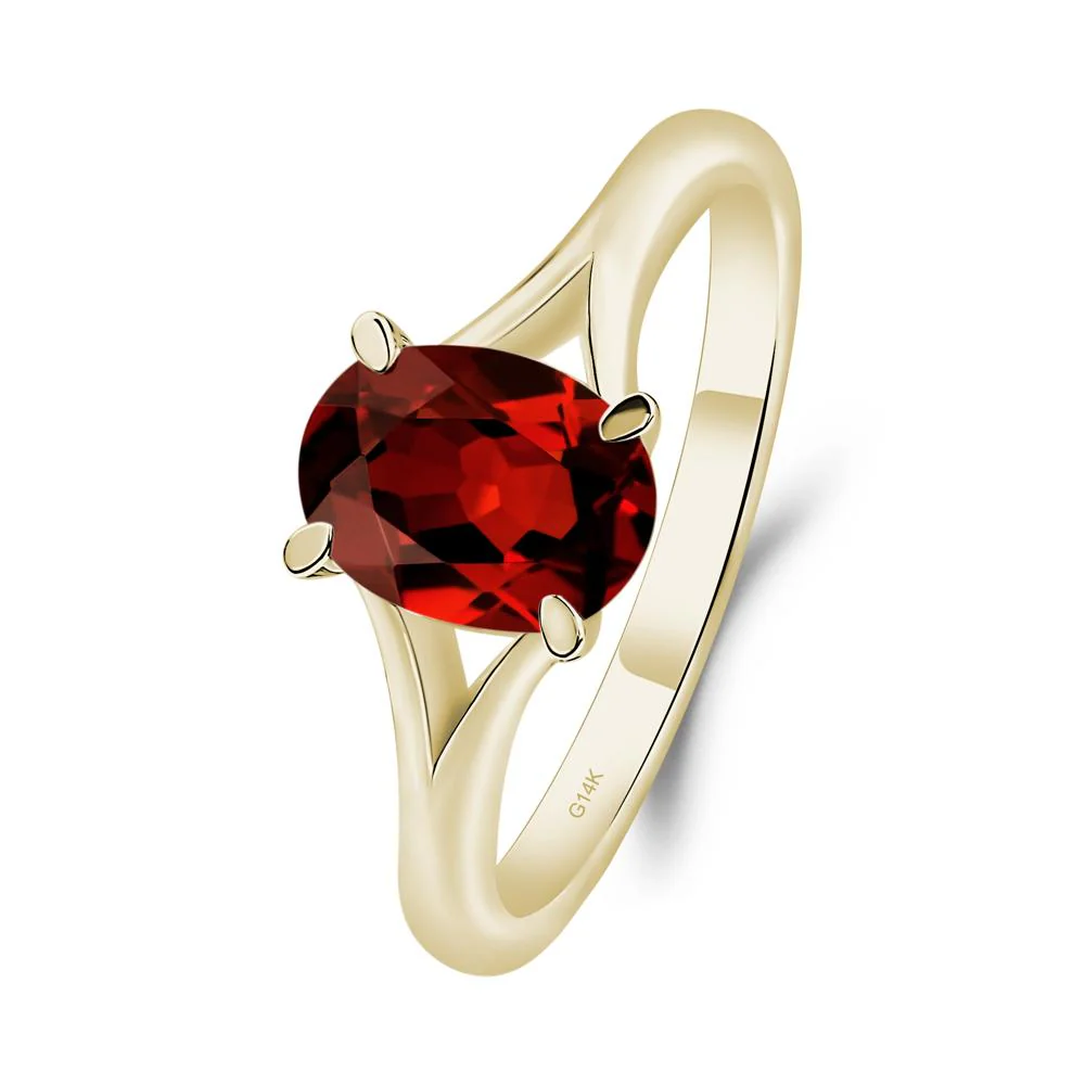 Garnet Split Shank Ring - Image 6