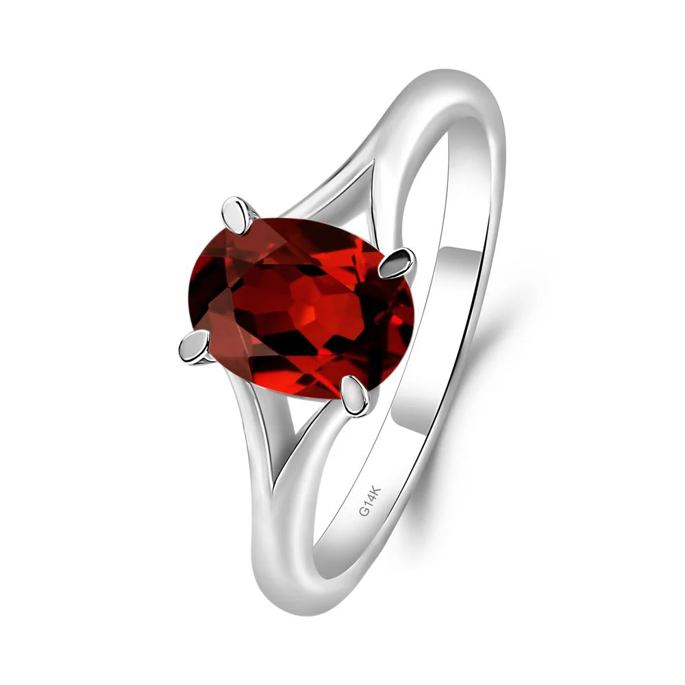 Garnet Split Shank Ring - Image 8