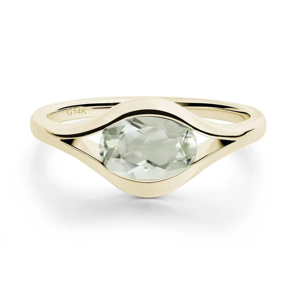 Oval Green Amethyst Evil Eye Ring - Image 4