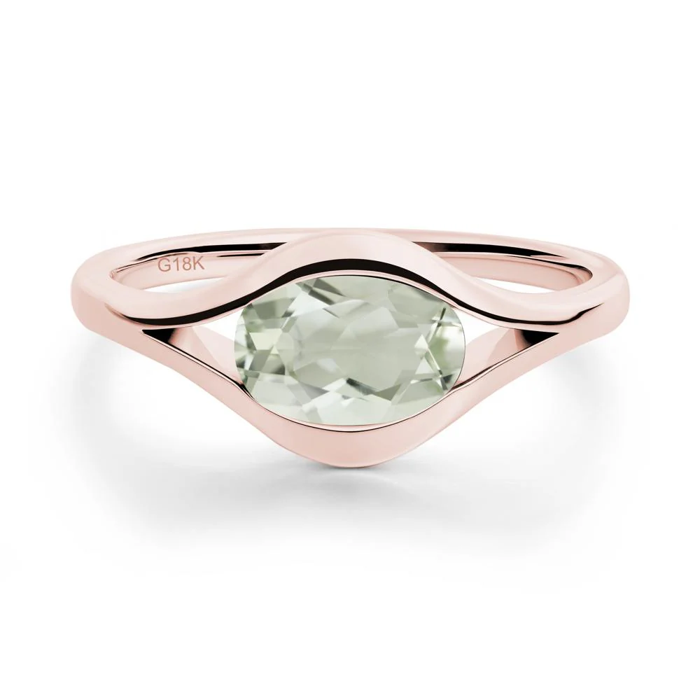 Oval Green Amethyst Evil Eye Ring - Image 5
