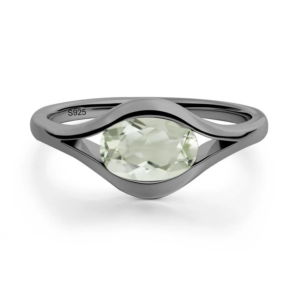 Oval Green Amethyst Evil Eye Ring - Image 7