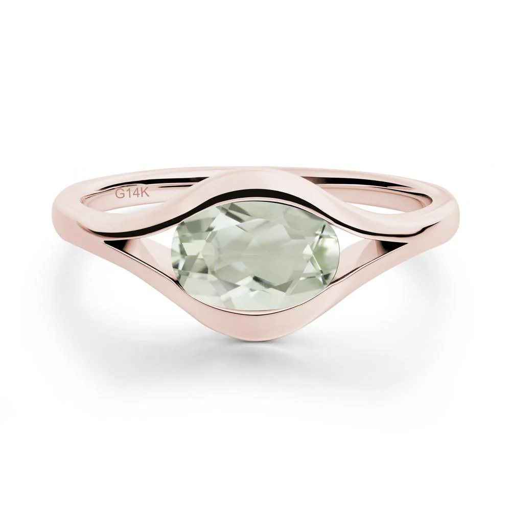 Oval Green Amethyst Evil Eye Ring - Image 9