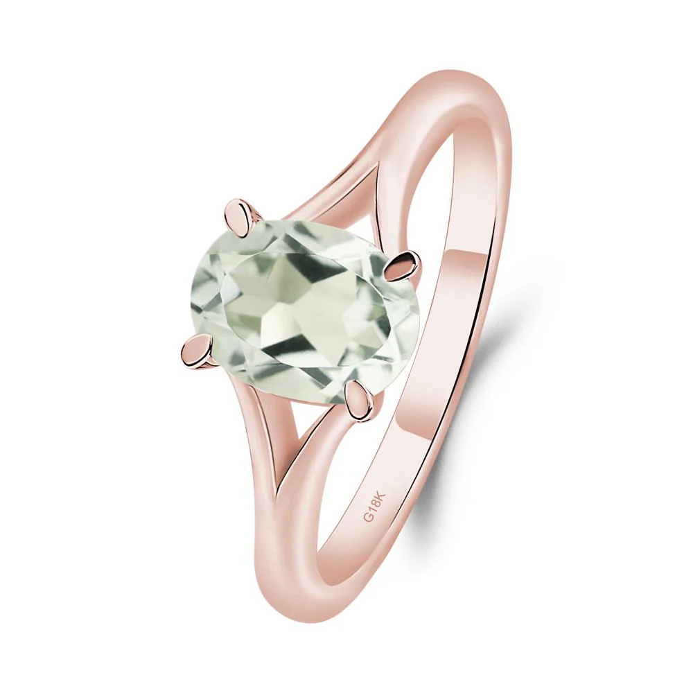 Green Amethyst Solitaire Promise Ring - Image 8