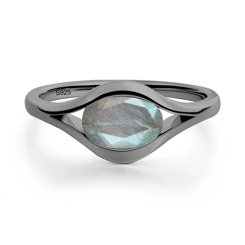 Oval Labradorite Evil Eye Ring - Image 5