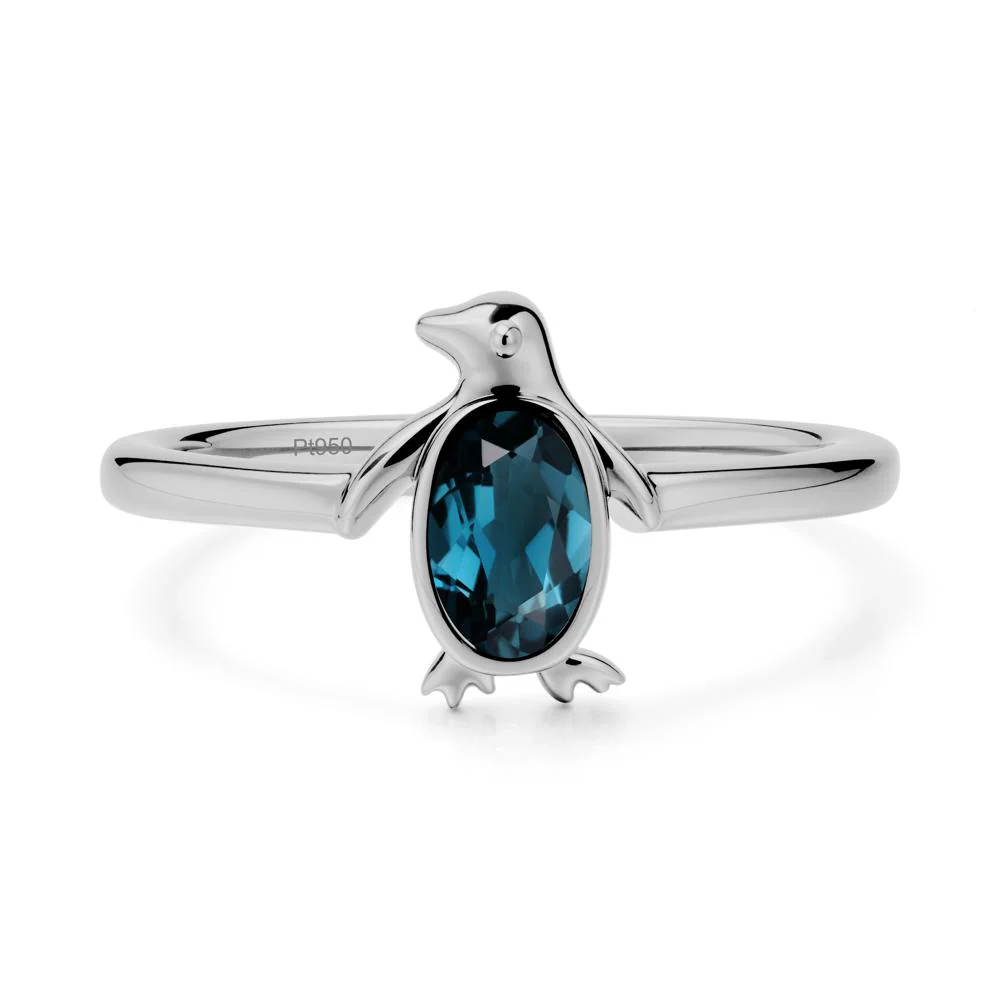 Oval London Blue Topaz Penguin Ring - Image 9