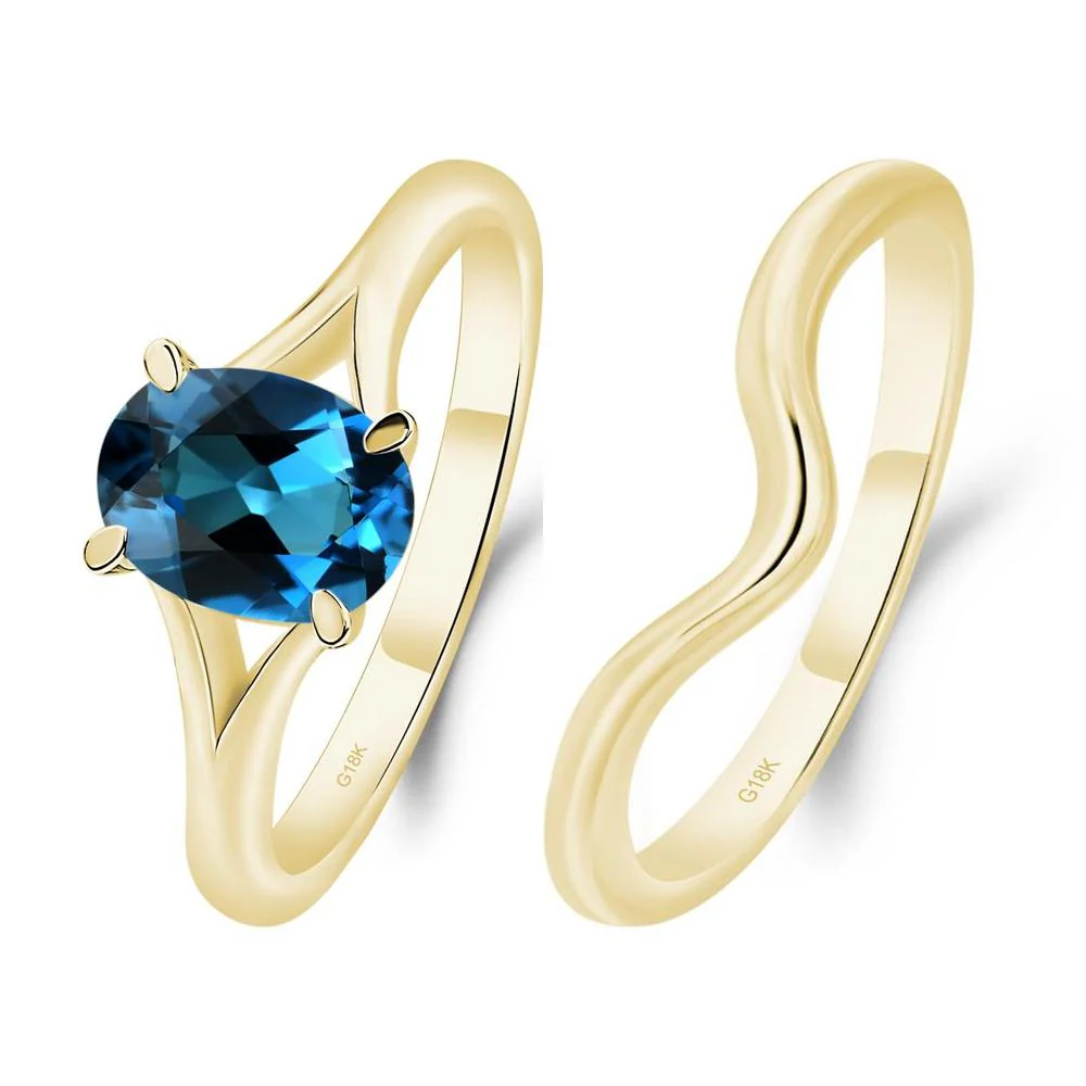 London Blue Topaz Split Shank Ring - Image 21