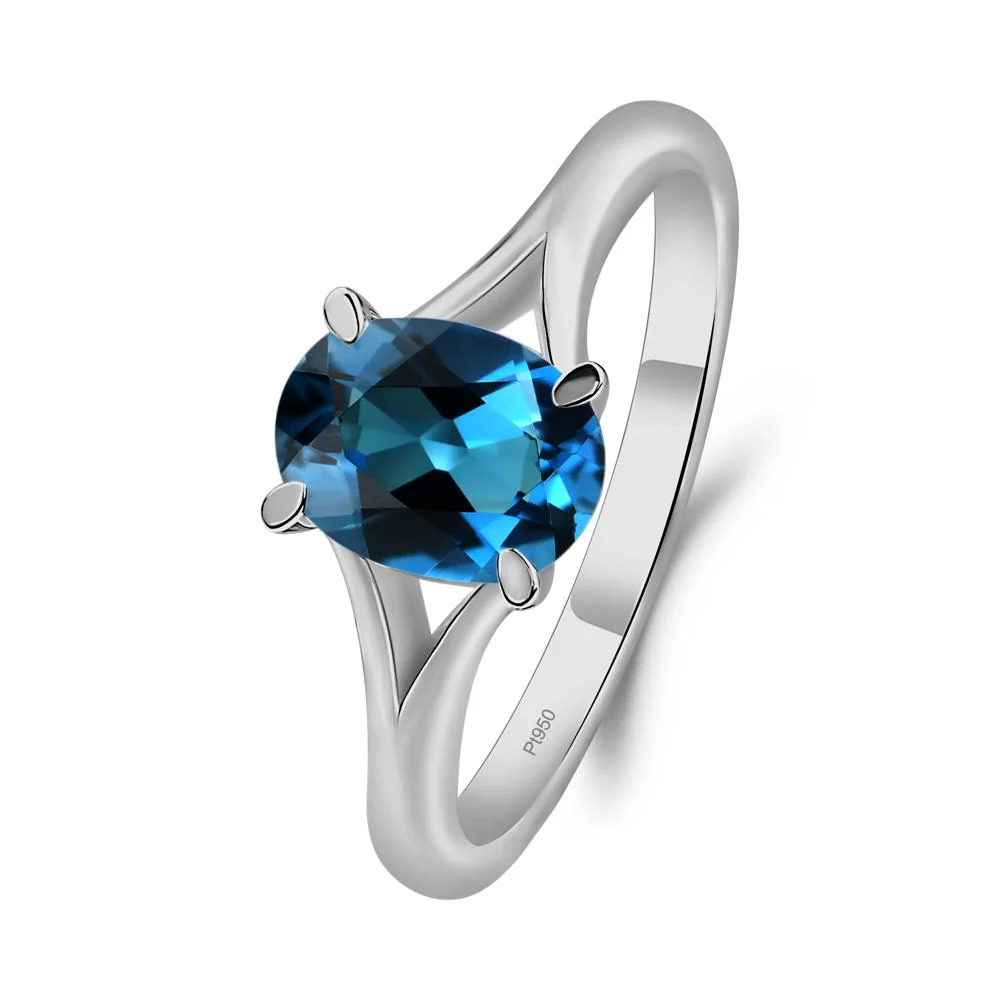 London Blue Topaz Split Shank Ring - Image 7