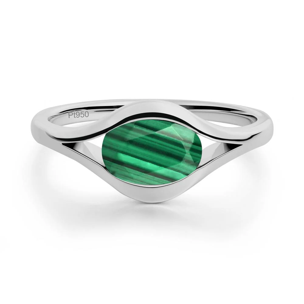 Oval Malachite Evil Eye Ring - Image 7