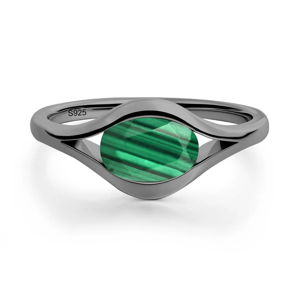 Oval Malachite Evil Eye Ring - Image 9
