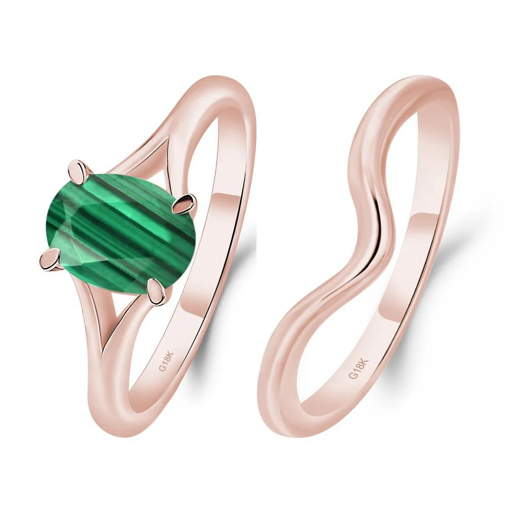 Malachite Split Shank Engagement Ring - Image 17