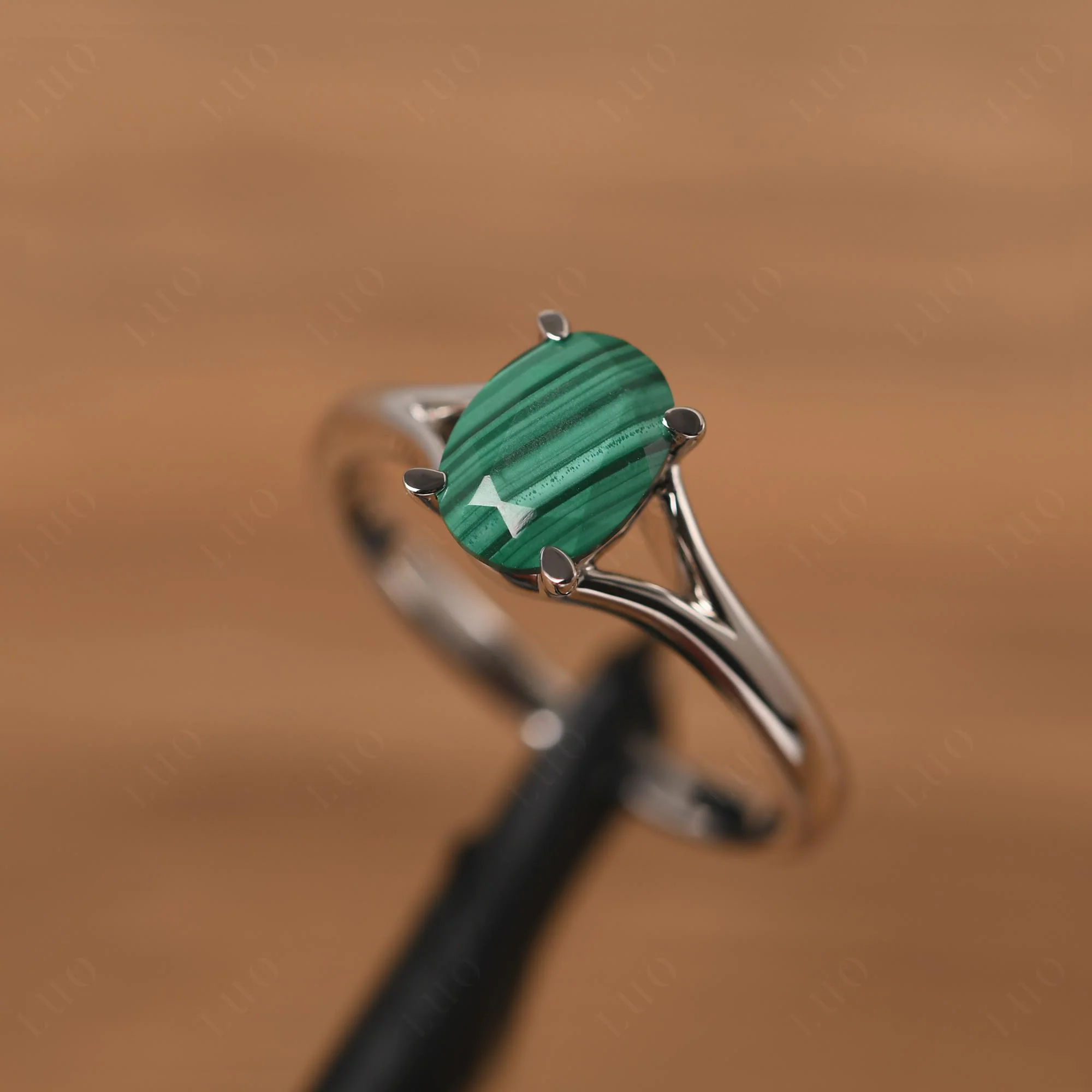 Malachite Split Shank Engagement Ring - Image 30