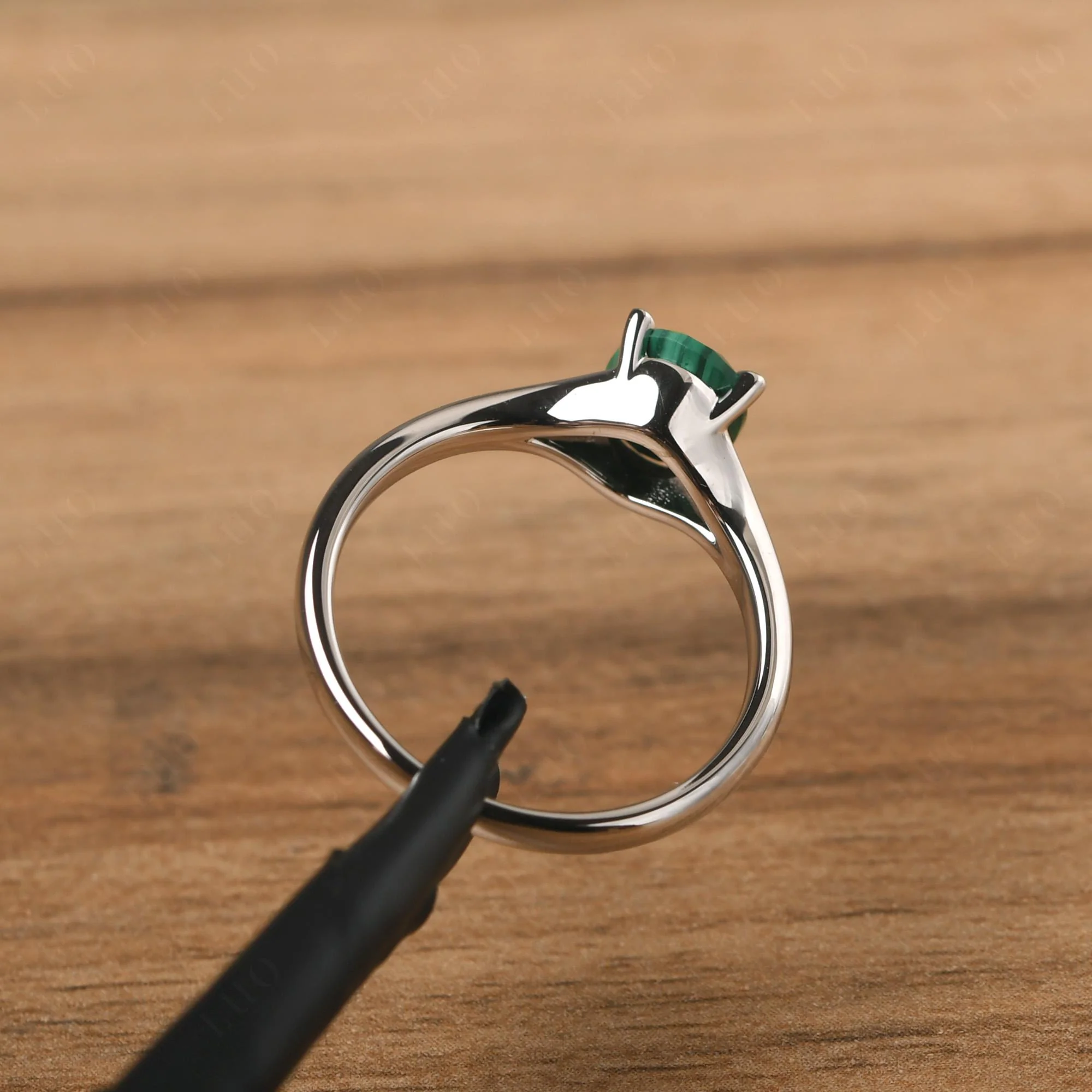 Malachite Split Shank Engagement Ring - Image 31