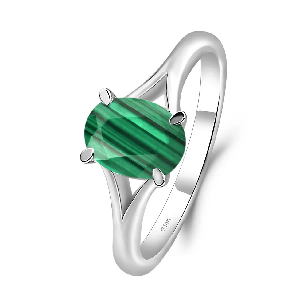 Malachite Split Shank Engagement Ring - Image 6