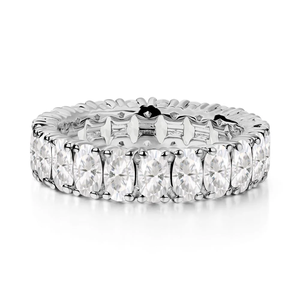 Oval Moissanite Eternity Band Ring - Image 7