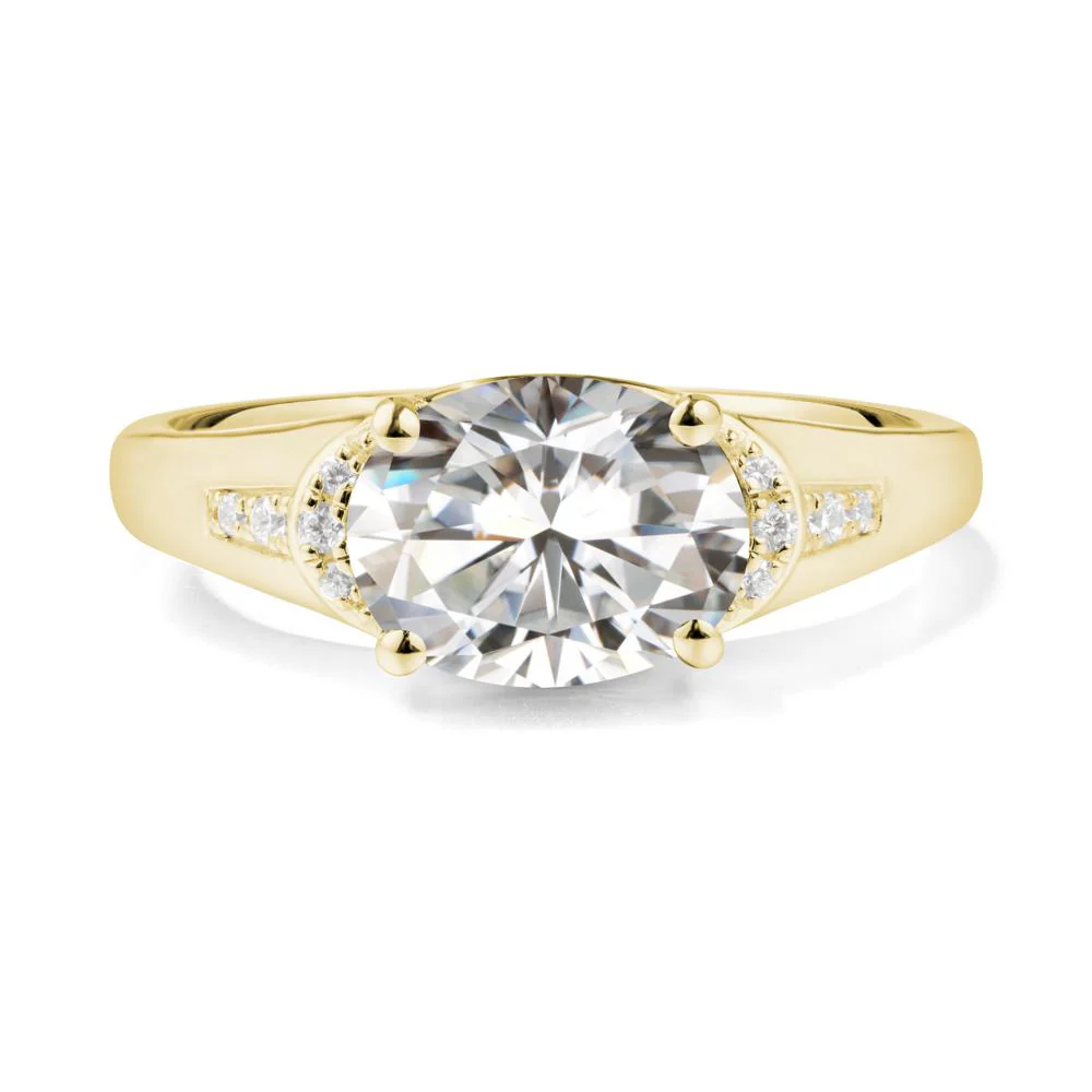 Oval Moissanite Statement Ring - Image 3