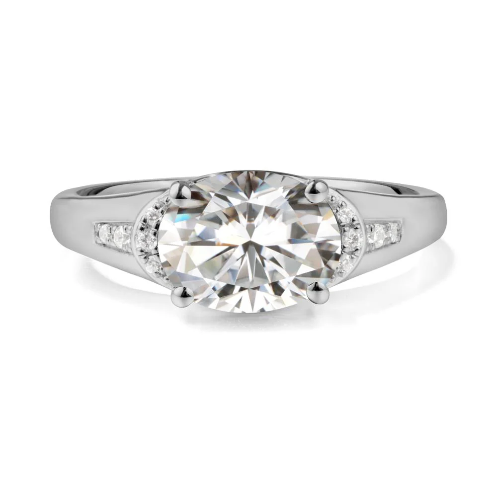 Oval Moissanite Statement Ring - Image 6