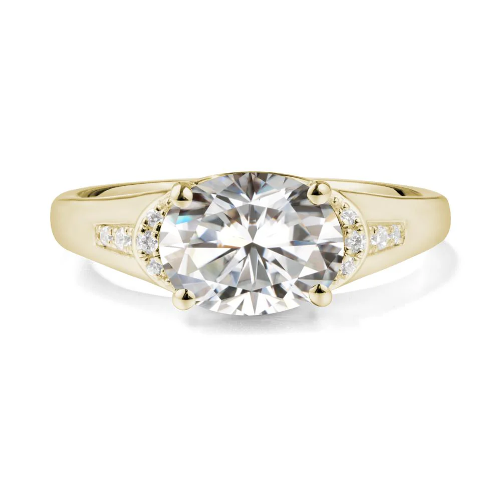 Oval Moissanite Statement Ring - Image 8