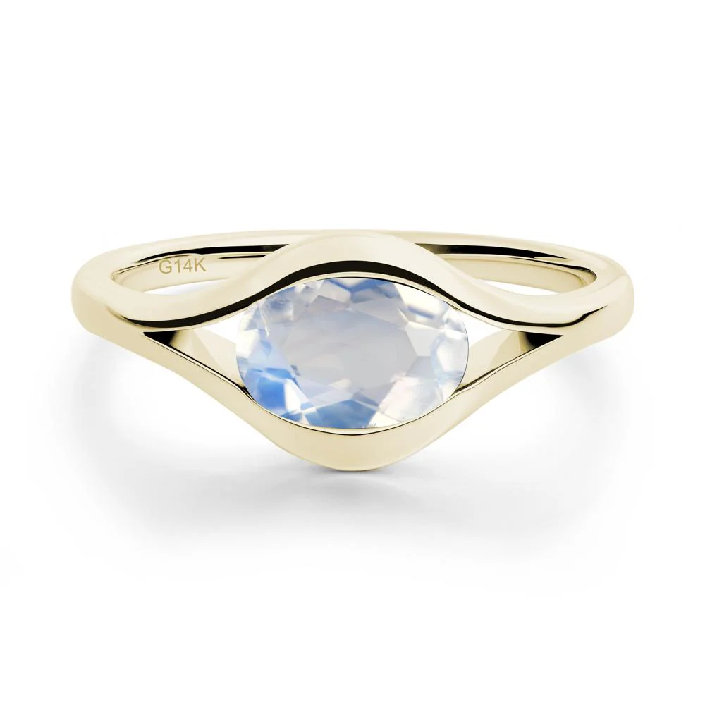 Oval Moonstone Evil Eye Ring - Image 2