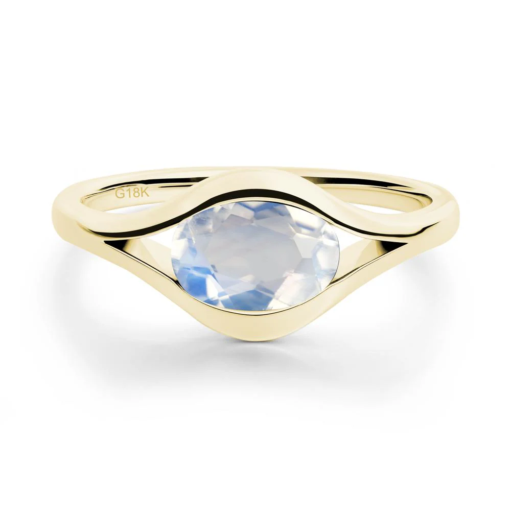Oval Moonstone Evil Eye Ring - Image 6