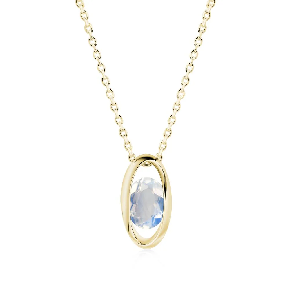 Oval Moonstone Solitaire Pendant - Image 4