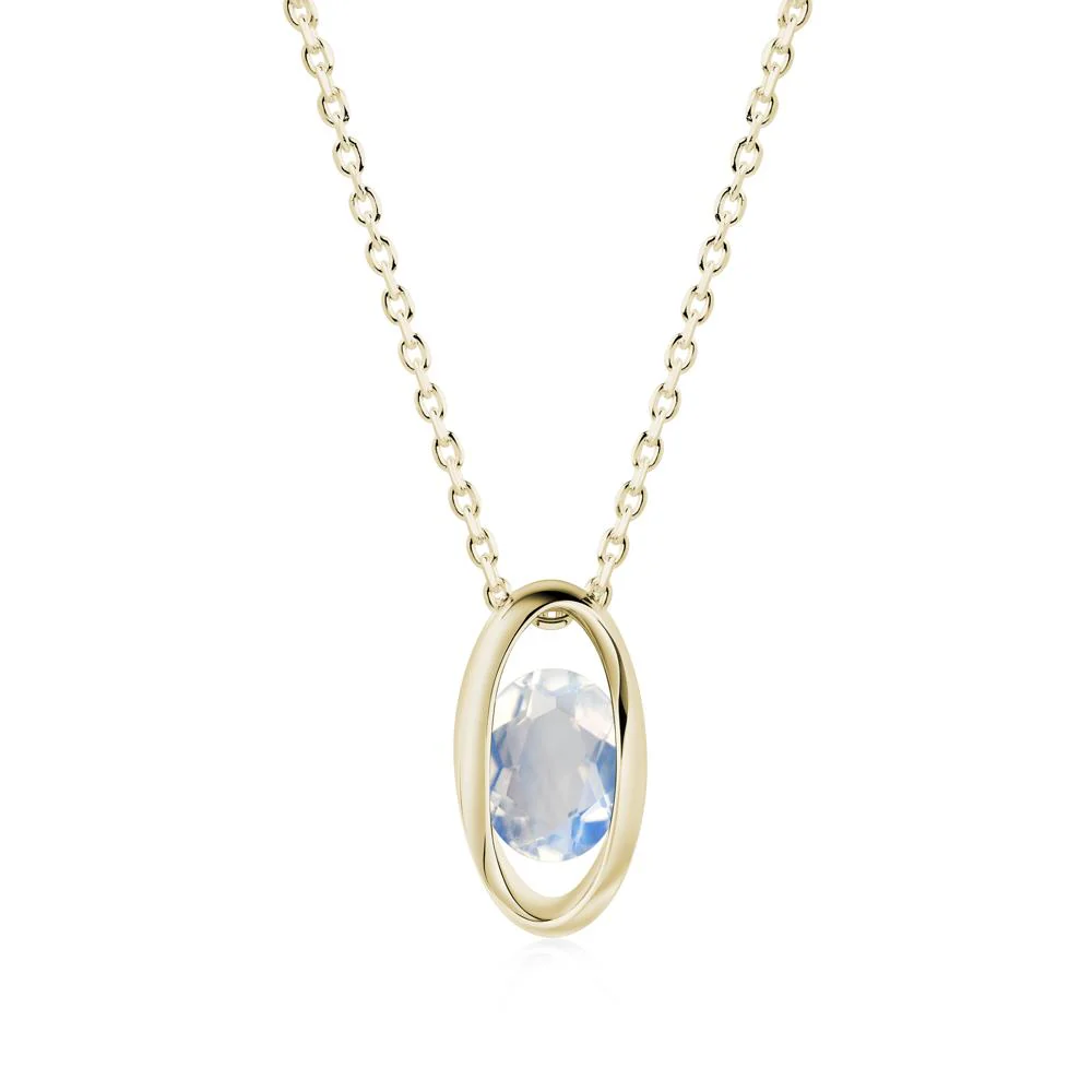 Oval Moonstone Solitaire Pendant - Image 6
