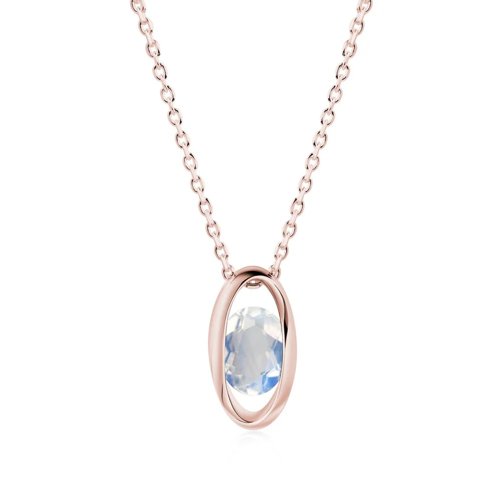 Oval Moonstone Solitaire Pendant - Image 8