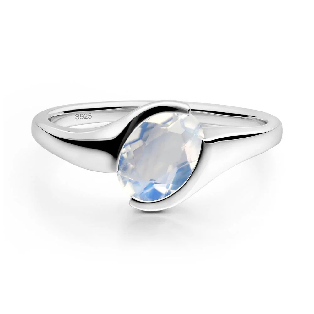 Oval Moonstone Tension Ring - Image 4