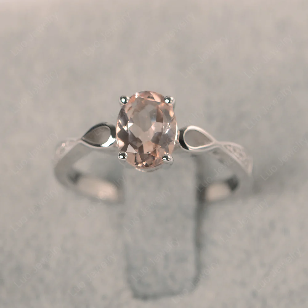 Oval Morganite Delicate Engagement Ring