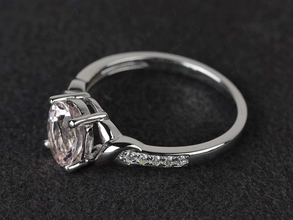 Oval Morganite Twist Ring - Image 2